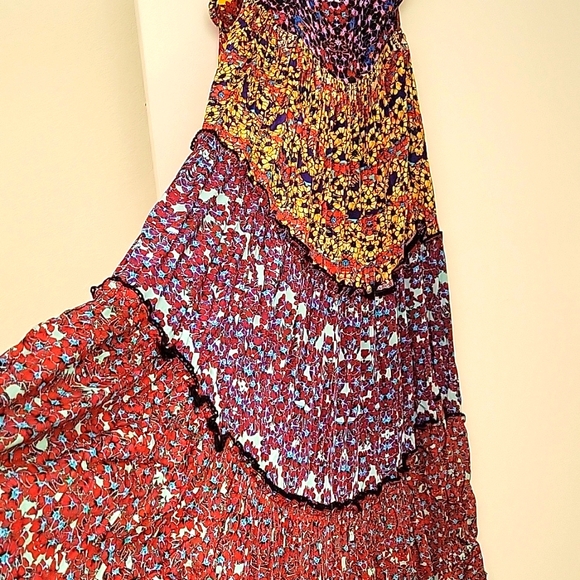RARE! Bhanuni by Jyoti Anthropologie Marala Multicolor Tier Maxi Dress - Picture 6 of 12